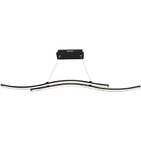 Näve Pendelleuchte - LED Pendelleuchte "ONDA" L: 96cm, Hängelampe im Modern Style, ausMetall und Kunststoff in schwarz, 110 cm hoch, Maße 96 x 8,5 cm, Inkl. LED