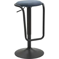 Mauro Ferretti Barhocker Stoff gepolstert Ø 41x61-83 cm Schwarz Navy Destiny