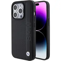 BMW Bmhcp15l22rdpk Iphone 15 Pro 6.1 Leather Textu&stripe Handyhülle