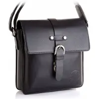 Betlewski TBG-YM-101 SCHWARZ Herren Messenger Bag OXFORD