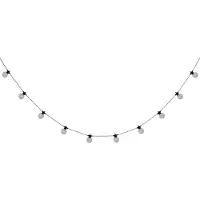 Näve 10er LED Solar-/USB-/Lichterkette "CADENA" - 500 cm lang, im Modern Style, aus Kunststoff, warmweiß, 10 LED – für den Außenbereich – Timerfunktion – Netzbetrieb – Druckschalter