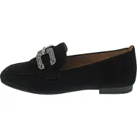 Gabor Damen Slipper Halbschuhe Samtchevreau schwarz altsilber 40