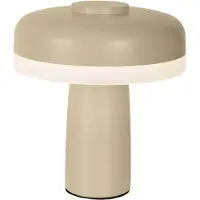 Näve LED-Akku-Tischlampe Pilu, beige Höhe 16,5 cm Metall Touchdim