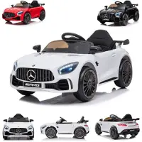 Es-toys Kinder Elektroauto Mercedes AMG GT R Fernbedienung, EVA-Reifen, MP3, USB