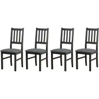 LeafDesign ESSZIMMERSTUHL - 4er-Set Bos 4 schwarz hygge 96