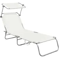 Linder Exclusiv GmbH 3-Bein-Gartenliege mit Dach, Farbe Beige