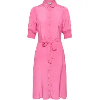 Kaffe Midikleid "Damen Kleid KAemine", Damen, Gr. 46, N-Gr, pink (pink power), Obermaterial: 50% Viskose CV. 50% Viskose LENZING ECOVERO CV LenzEcov., Kleider Midikleid