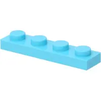 LEGO : 50 Stück Platte 1x4 in Azurblau