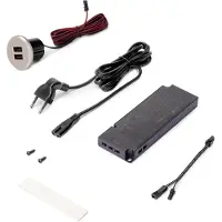 Emuca Set aus Plugy USB Verbinder Set, inklusive Konverter und 2 USB Typ A, 25mm