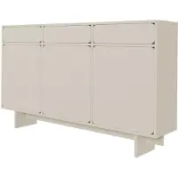 Selsey WUWU - Sideboard 3-türig mit 3 Schubladen Greige 150 cm