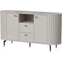 Selsey Zante - Sideboard 2-türig mit 2 Schubladen, graubeige, 150 cm