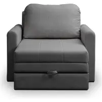 Selsey DEJANO - Schlafsessel - Dunkelgrau - 75x196 cm