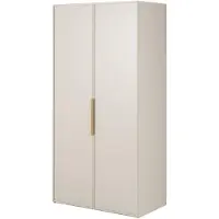 Selsey Frame - Kleiderschrank 2-türig mit Kleiderstange, 100 cm, greige