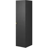 Selsey Moonir - Kleiderschrank 1-türig mit Regalen, 50 cm, schwarz