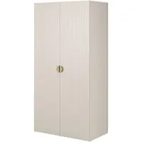 Selsey Moonir - Kleiderschrank 2-türig mit Kleiderstange, 100 cm, greige