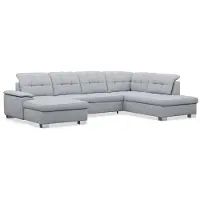 Selsey Jamaal - Wohnlandschaft mit Schlaffunktion und Stauraum, linksseitig, hellgrau