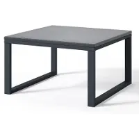 Selsey Dywilly - Gartentisch, Betonoptik / schwarzes Gestell, 60x60 cm