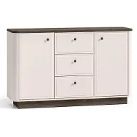 Selsey Vilavio – Sideboard 2-türig, 3 Schubladen, Kaschmir/Eicheoptik Dunkel, 138 cm