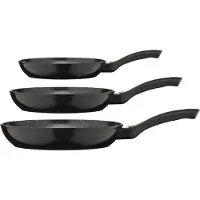 GSW Pfannen-Set "Barisa" Aluminium Set, 3 Stk. tlg. VITAFLON QUARZIT Antihaft-Versiegelung, Induktion