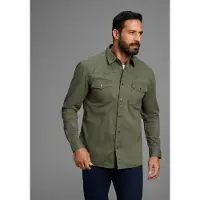 Arizona Langarmhemd , Herren, Gr. 35/36 (XS), N-Gr, grün, Obermaterial: 100% Baumwolle, unifarben, regular fit, Hemden Langarmhemd, regular fit, mit Knopfleiste, aus Baumwolle, Topseller