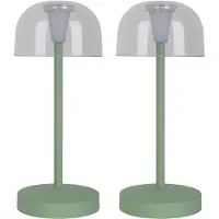 Naeve 2er-Set Akku-/Tischleuchte "GOMBA" H: 18,5cm mint