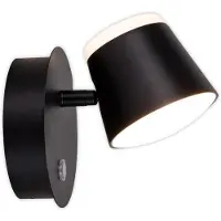 Näve LED-Wandleuchte Tondo Akku, magnetisch, schwarz