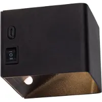 Näve LED Wandleuchte "Cube", schwarz, 1, H: 8cm, 1 Stk., Leuchten, Akku, magnetisch, Bewegungssensor, Memory, USB-C, Kippschalter, LED Wandleuchte
