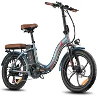 Longer F20 PRO 20 Zoll Faltbares Elektrofahrrad, 250W 36V 20AH Akku mit Superkapazität,Shimano 7S, 20"*3.0 Fat Tire Grün