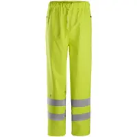 Snickers Workwear ProtecWork Hi-Vis wasserdichte Body-Mapping PolyurethanRegen Arbeitshose, Kl. 2, EN 1149, 14116, 20471, 343 High-Vis Gelb-XXXXL