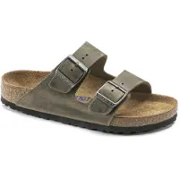 Birkenstock 1019313 Damen-Pantoletten in Grün – weite Passform