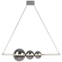 Näve Pendelleuchte - LED Pendelleuchte "NOVA" L: 125,3cm chrom, Hängelampe im Design Style, ausMetall und Glas in chrome, 150 cm hoch, Maße 125,3 x 25 cm, Inkl. LED – dimmbar – Inkl. Memoryfunktion