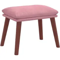 vidaXL Relaxsessel mit Hocker Rosa Samt