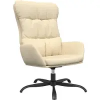 vidaXL Relaxsessel Creme Stoff