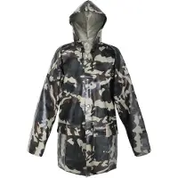 Aj group Regenjacke 101F Camo 62/4XL Wasserdicht Atmungsaktiv Leicht Packbar mit Vordertaschen