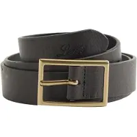 Levis Accessories Levis Ledergürtel "RECTANGLE BELT" mit goldfarbener Schließe und Logoprägung