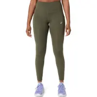 Asics 1100000002199 "CORE TIGHT", Damen, Gr. XL, N-Gr, grün (schwarz olive), Stoff, Obermaterial: 79% Polyester, 21% Elasthan, Hosen 1100000002199, Schnelltrocknend, Atmungsaktiv, Reflektierend