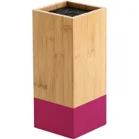 Kesper Messerblock Bambus 10x10cm H23cm Braun Modell 58034 Küchenutensilien