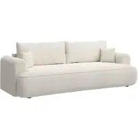 Selsey Ovo - 3-Sitzer Schlafsofa mit Bettkasten, Chenille-Bezug in Creme, 250 cm
