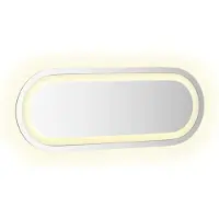 vidaXL LED-Badspiegel 40x15 cm Oval