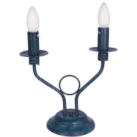 Näve Tischleuchten - Klassiktischleuchte "Spider", Tischlampe aus Metall in blau, 35 cm hoch, 30 cm breit, E14-Fassung