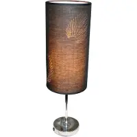 Näve Tischleuchten - Tischleuchte "SUNE" H: 46cm, Tischlampe aus Metall und Textilmaterial in schwarz, 46 cm hoch, Ø 14 cm, E14-Fassung – Schnurschalter