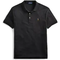Ralph Lauren für Herren. 710685514002 Slim Fit Poloshirt mit weichem Griff schwarz (3XL), Lässig, Baumwolle, Kurzarm