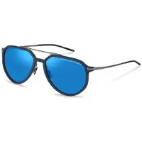 Porsche Design P8990 Herren-Sonnenbrille Vollrand Pilot Kunststoff-Gestell, blau