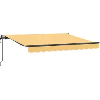 vidaXL Ausziehbare Markise Sand 450 x 350 cm Stoff und Aluminium