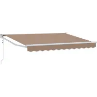 vidaXL Ausziehbare Markise Taupe 3,5 x 2,5 m Polyester und Metall