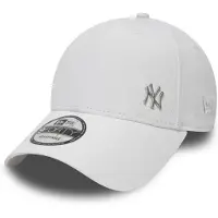 New Era Baseball Cap , Damen, weiß, Web, Baumwollmischung, unifarben, Caps Baseball Cap, mit festem Schirm, aus Baumwolle und Polyester