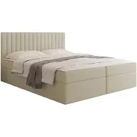Mirjan 24 Boxspringbett mit zwei Bettkästen Tirulo, Schlafzimmer, Dopellbett mit Topper (Farbe: Polo 872, Größe: 140x200 cm)