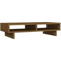 vidaXL Monitorständer Honigbraun 60x27x14 cm Massivholz Kiefer