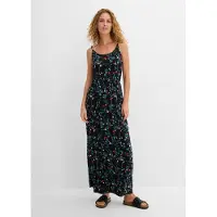 Bonprix Maxikleid regular fit, ohne Ärmel, aus Viskose und Elasthan, Maxikleid-Länge