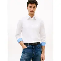 Tommy Hilfiger Langarmhemd "LINEN BLEND SOLID BTD" Regular Fit Leinen